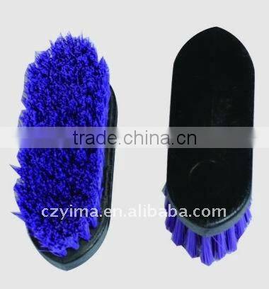 plastic horse dandy brush for grooming/two ends sharp