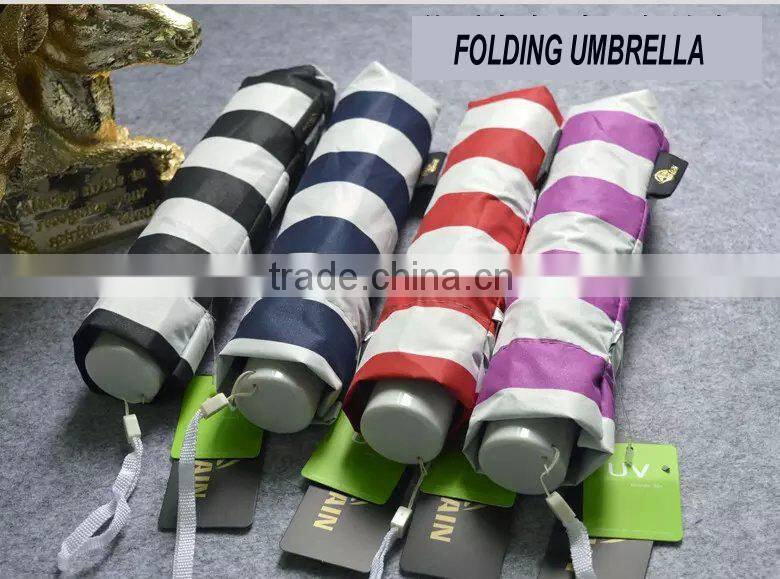21 inch wholesale fashion mini 3 folding umbrella with case