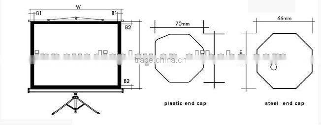 High gain high contrast HD tripod projection screen