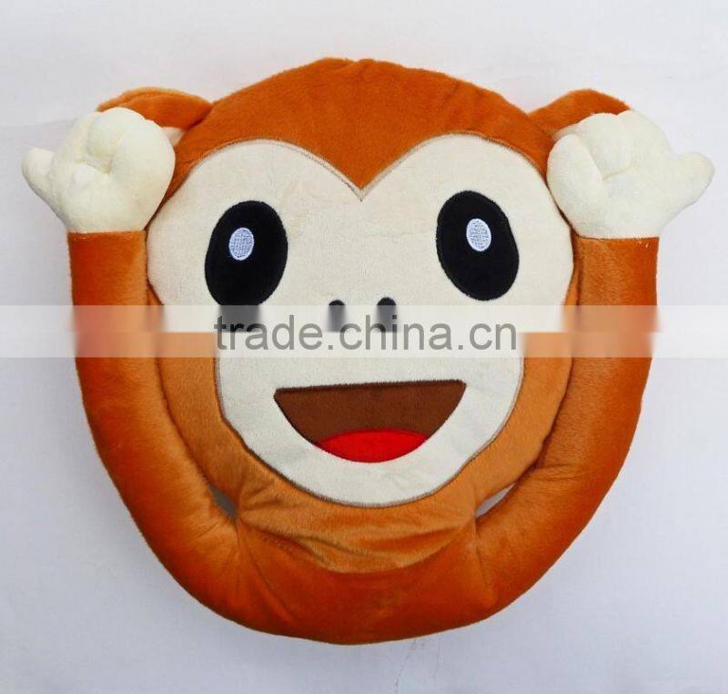 Factory Cheap Custom Plush Emoji Pillows/emoji monkey pillows/emoji plush monkey