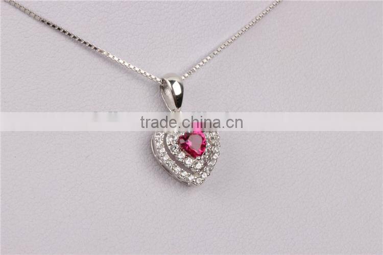 2015 new design silver jewelry for girl 925 sterling silver pendent necklace