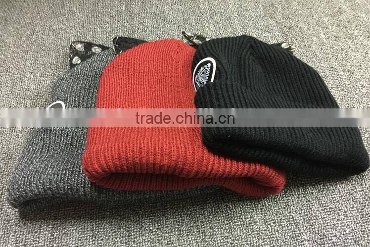 Hot Selling Super Star Rihanna Same Style Lace Cat Ear with Jewelry Embroidery Ladies Hat