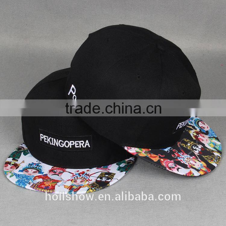 Facial Makeup Brim Printed PEKINGGOPERA Embroideried Design Hiphop Baseball Caps