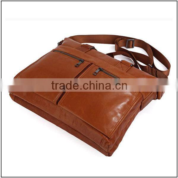 100% genuine leather handbags long strap messenger bag china