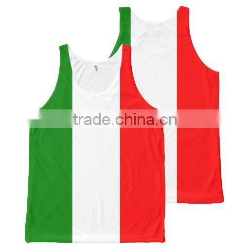designer flag printing cotton plain tank top for men wholesale china