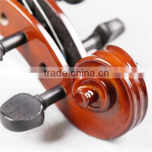 Popular Student Violin with Dark Color Immtation Ebony Accessories Violin 4/4