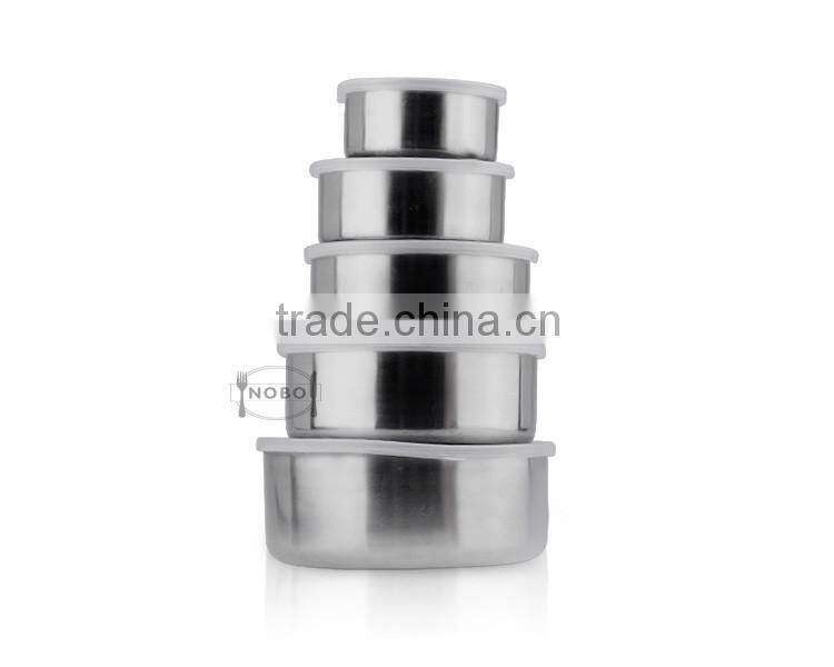 5PCS stainless steel crisperairtight food container