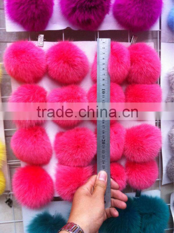 2014 fashion hand pompoms by real rabbit fur