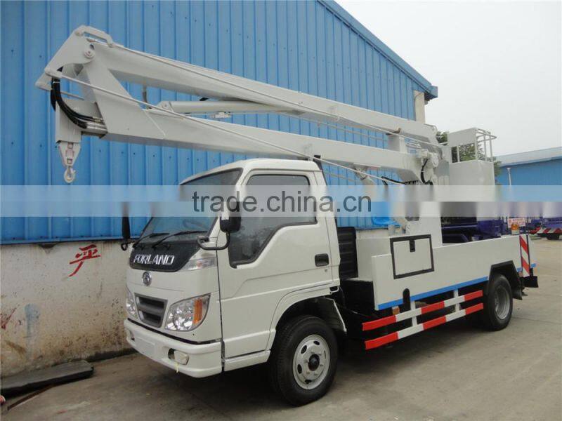 Forland 12 14 16 meters aerial platform truck, truck mounted aerial work platform, aerial bucket truck