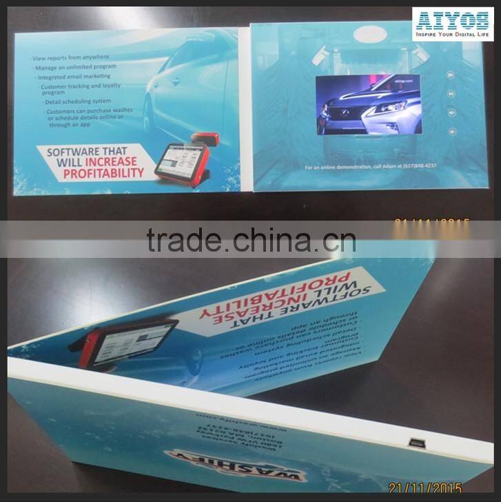 Factory Promotion Ads Brochure With Screen (2.4" to 10.1" optional) Lcd Card
