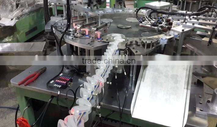 cosmetic dispensing part assembly and testing machine