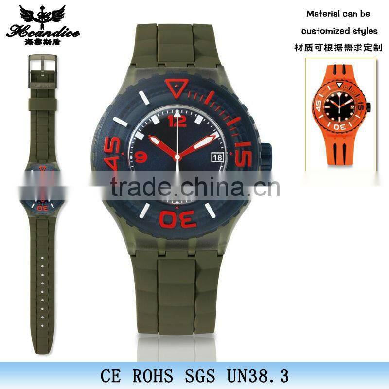 best sale alloy waterproof silicone jelly wrist watch