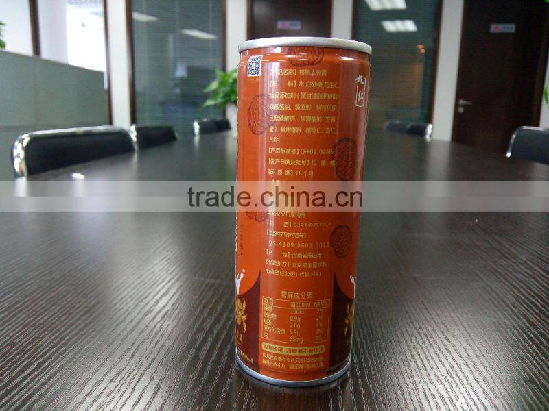Jiuren Juice type product Jiuren roasted walnut almond milk soft drink 240ml canned