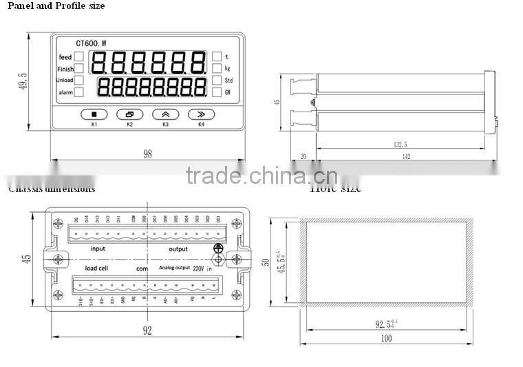 chinese good weighing Batching controller (CT600W)