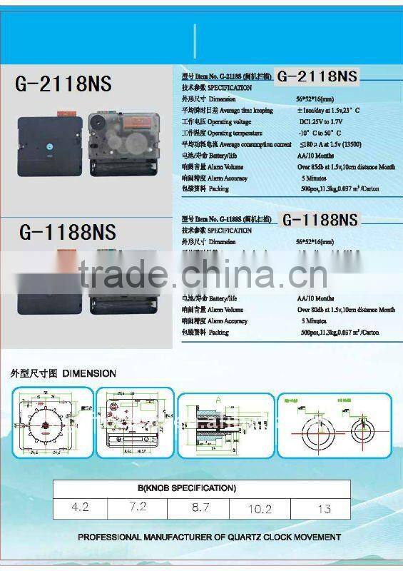 quick hands assembling alarm step clock movement