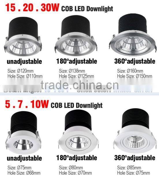 new design dimmable 3years Warranty LED COB Downlight,round led ceiling light
