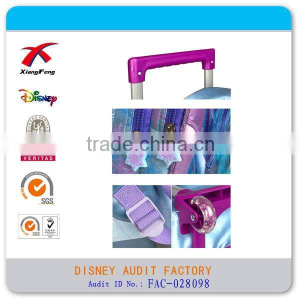 kids girl trolley school bag with wheels for girls