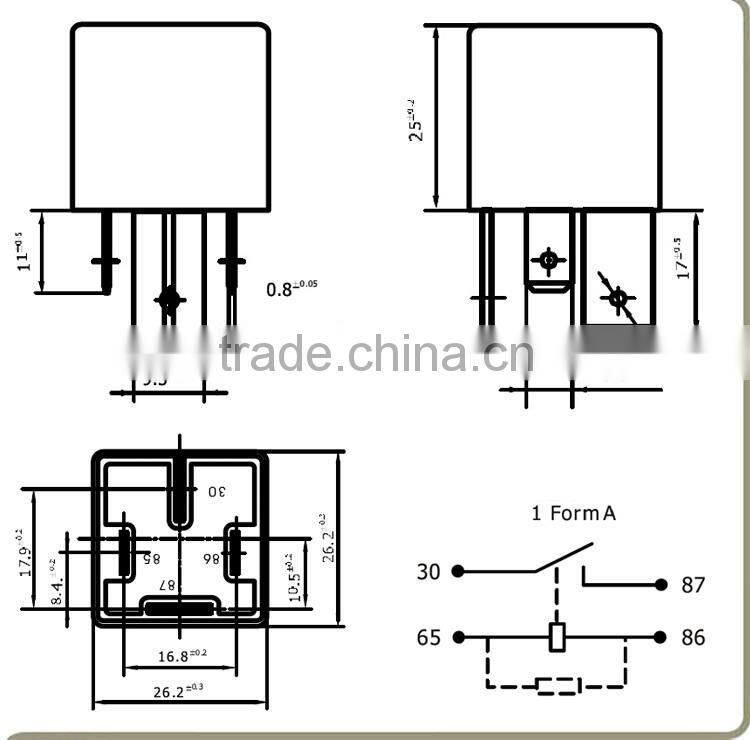 RTT7106 1.8W hot sell electronic relay 12V 24V auto electronics relay