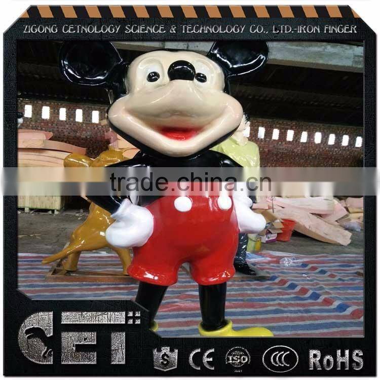 Cartoon Figures fiberglass Micky statues Amusement park rat sculpture