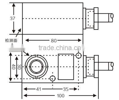 LMF16 Connector and square type NO/NC/NO+NC Output Inductive Infrared straight connector Proximity Sensor Switch with CE