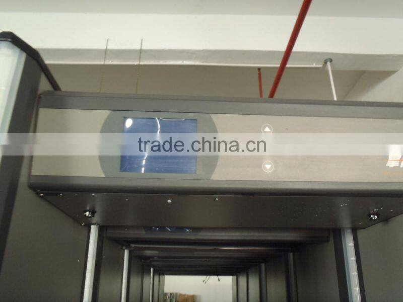 Security Application walk through metal detector .people screening walkthrough gate