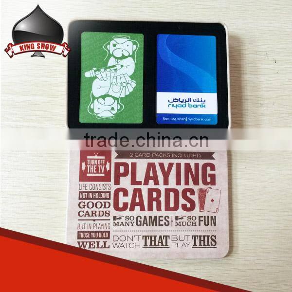high enddouble playing cards for advertising promotional gift casino wholesale