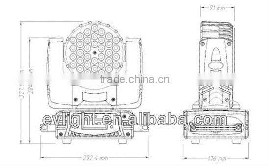 High quality Guangzhou 36pcs 3w Cree led moving head light