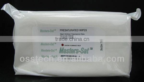 Cleanroom Presaturated Meltblown PP Wipe Pre-wetted Wipe, Presaturated wiper