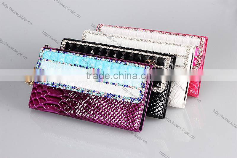 New bling-bling Crocodile handbag leather wallet holster flip case