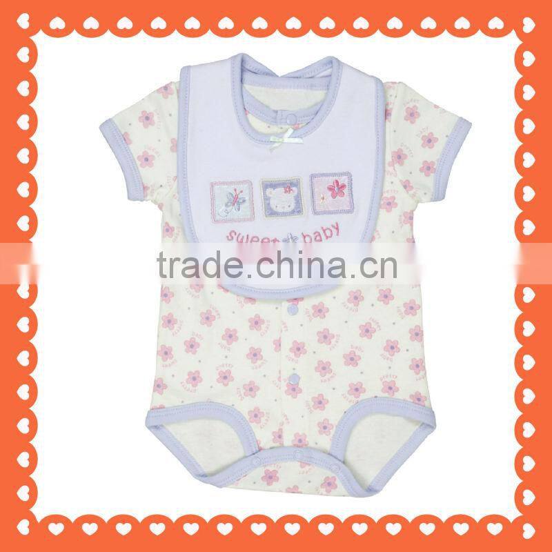Romper with bib set