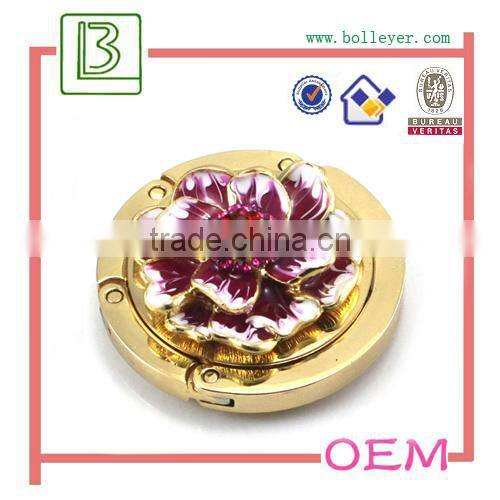 custom fashion cloisonne foldable purse hanger