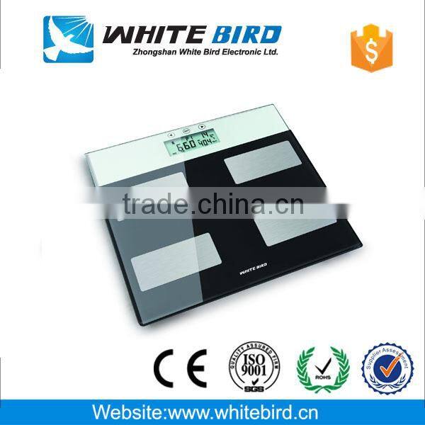 180kg house hold square galss digital human body fat weighing scale