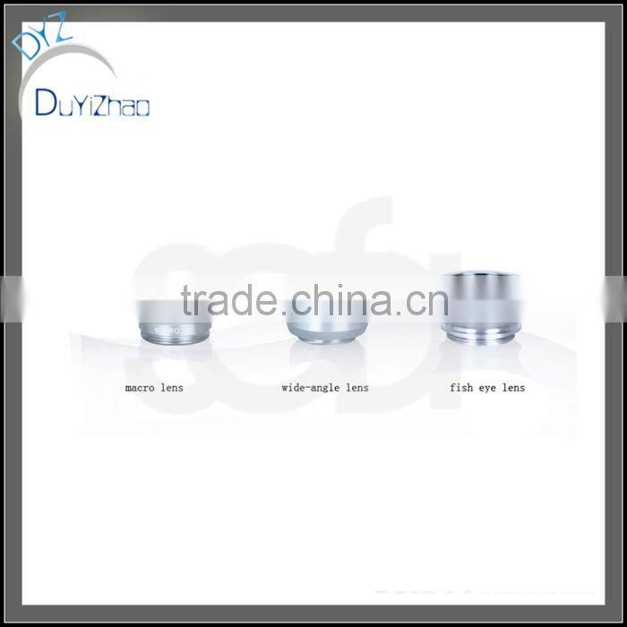 Wholesale 3 in 1 cell phone camera lens with universal clip, mobile pholensne accessory