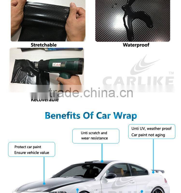 SINO Factory New Style Hot Sell Air Free Car Decoration Green 4D Carbon Fiber