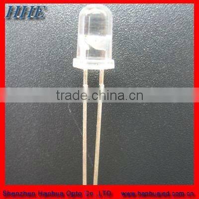 super bright 3mm flat top yellow through hole led diode
