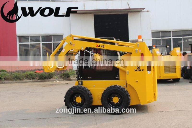 WOLF skid steer loader 45HP, 45hp skid loader, 45hp mini skid loader