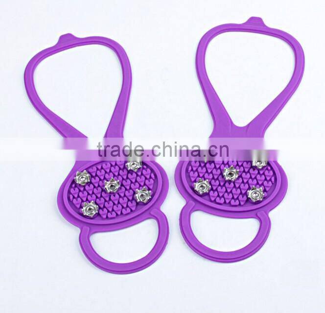 2016 Promotion anti-slip silicone rubber reusable shoe covers rain snow ice climbing crampons