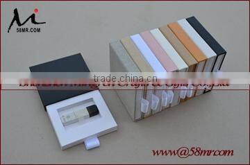 Wholesale Fabric Linen USB Drive Gift Boxes Wedding Package USB Box