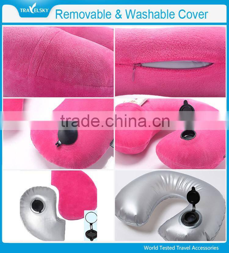 13406 EZ Comfort Inflatable Travel Message Neck Pillow