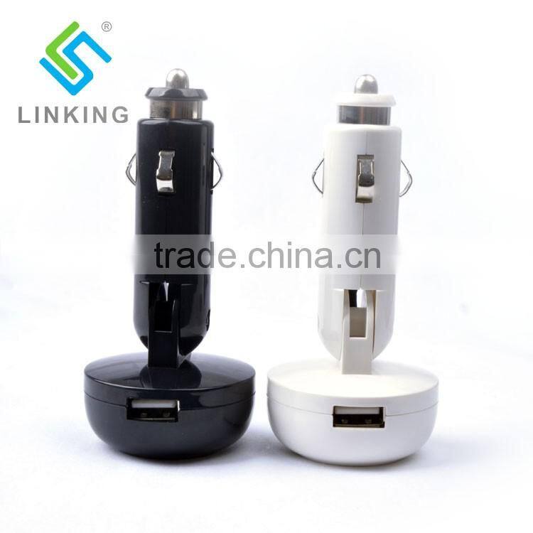 White Red USB Car Charger With 2 USB Ports 5V4.8A For Wholesale