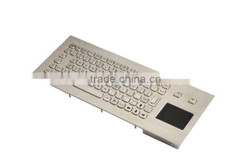 Full funtionalities IP65 with trackball integrated Metal Keyboard