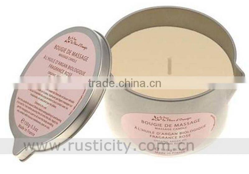 "BRIGHT" glass jar candle with led candles with real flame