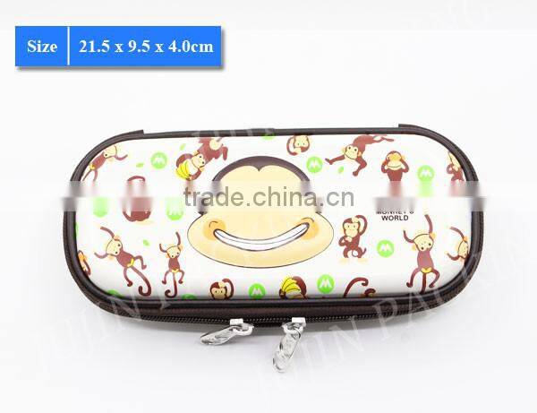 Hot Selling School Stationery Monkey World EVA pencil case with compartments