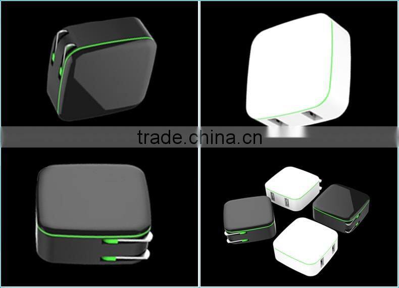 US Plug Foldable Folding Dual USB Wall Charger Power Adapter For iPhone 5 5S 6