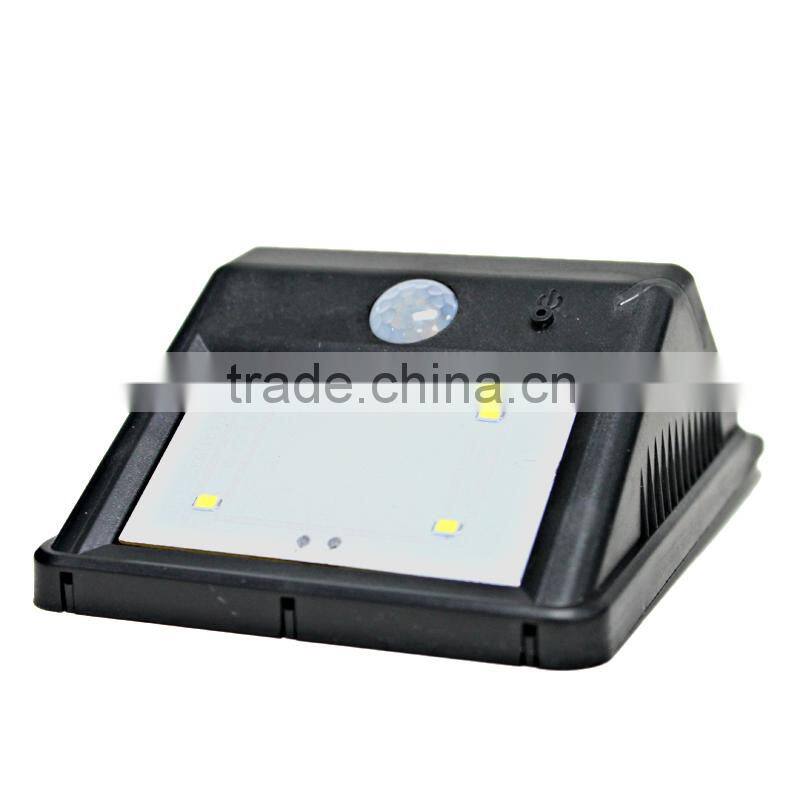 Waterproof 4SMD Solar LED Sensor Light