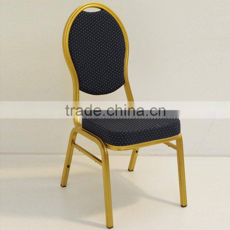 Rental hotel golden banquet dining stacking chair YC602
