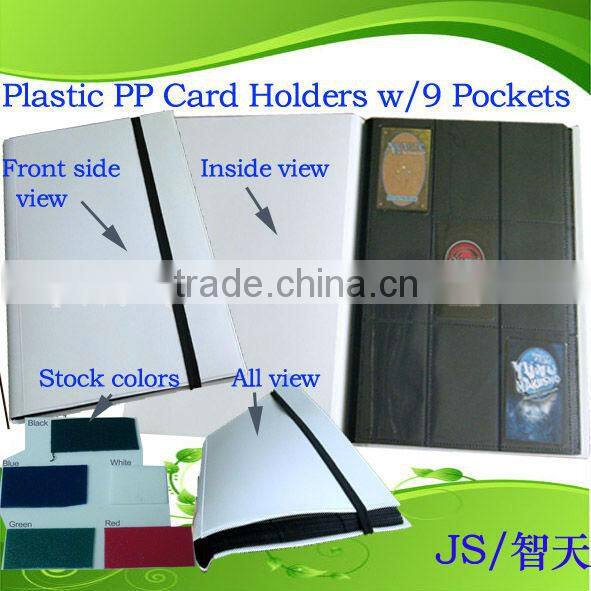 360pcs game cards with Blue color, 9-pocket pages, pp portfolios holders, dongguan supplier