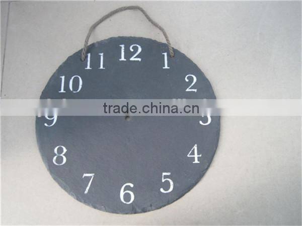 Creative slate hanging clock, slate wall clock