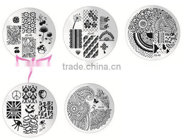 New 2016 round shape nail art stamping plate 5.6cm nail art image plate