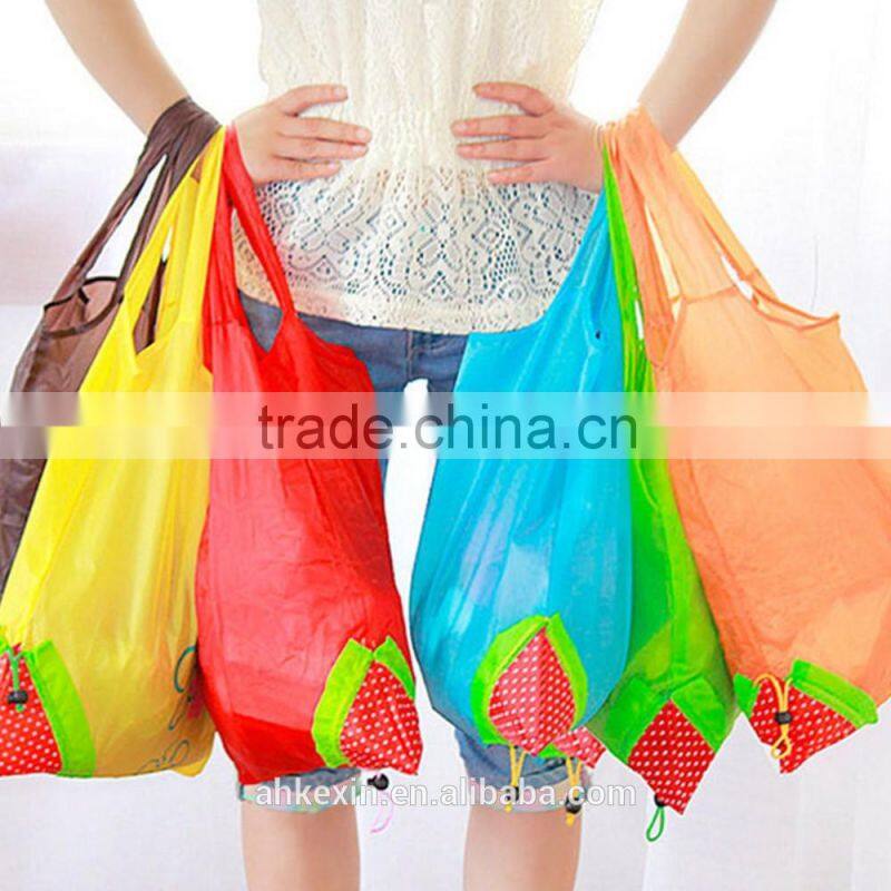Polyester Recyle Strawberry shape shopping bag for market